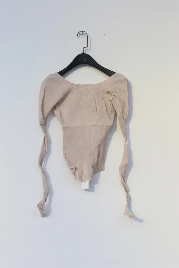 Marc Le Bihan 26907 Open Back Stretch Top Collection Silk Shrink MLB-26907-FU Skin Tone